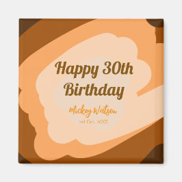 Imán Feliz cumpleaños 30 rústico madera Halloween otoño