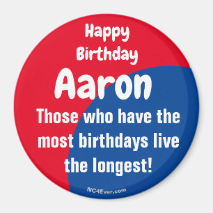 Imán Feliz cumpleaños Aaron Magnet