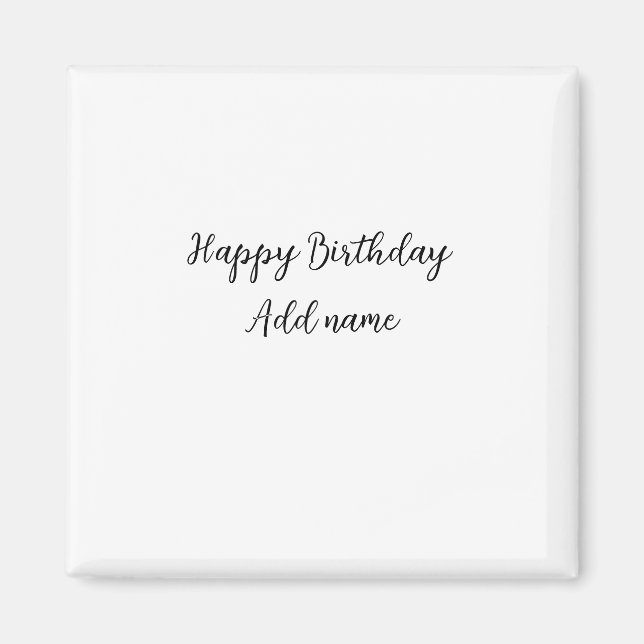 Imán Feliz cumpleaños agregar el título simple (Frente)