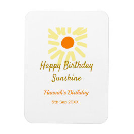 Imán Feliz cumpleaños amarillo naranja cumpleaños boho