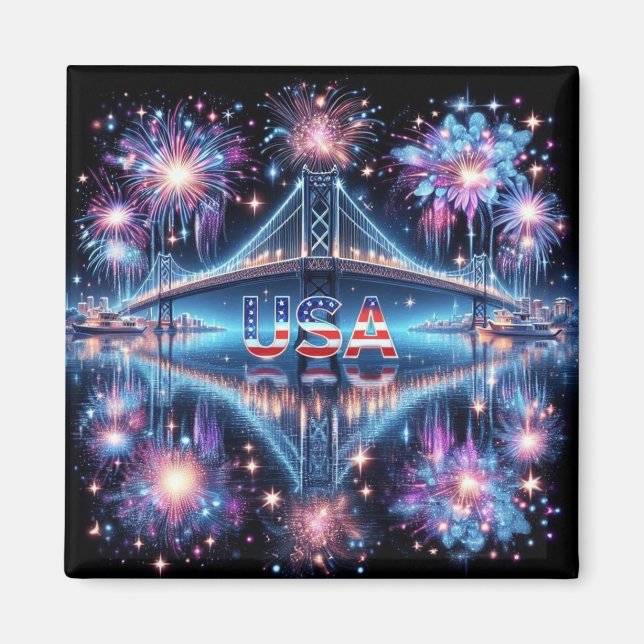 Imán Feliz cumpleaños América (Frente)