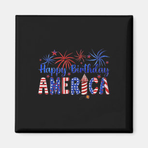 Imán Feliz Cumpleaños América Fuegos Artificiales Bande