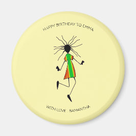 Imán Feliz cumpleaños, asombrosa danza