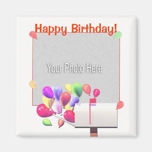 Imán Feliz Cumpleaños Balloon Mail (fotograma)