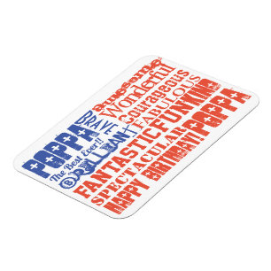 Imán Feliz Cumpleaños BANDERA DE EE. UU. PERSONALIZADA