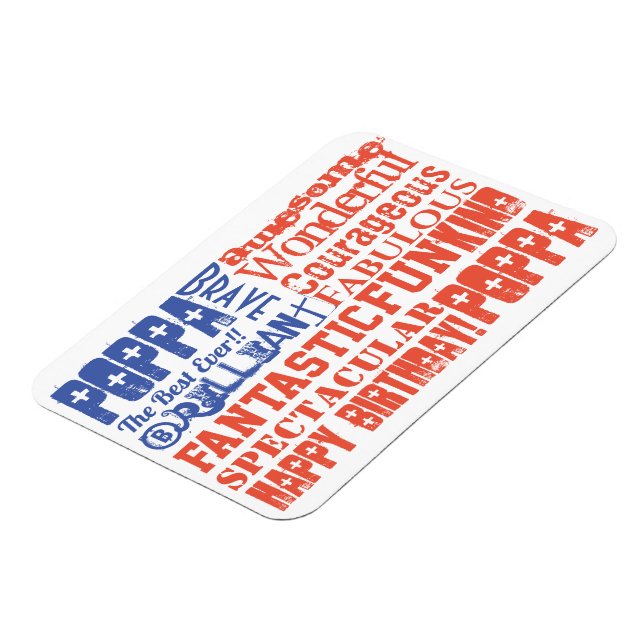 Imán Feliz Cumpleaños BANDERA DE EE. UU. PERSONALIZADA (Lado Izquierdo)