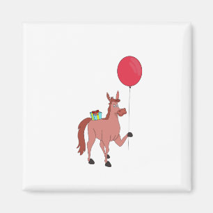 Imán Feliz cumpleaños, caballo