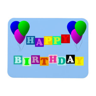 Imán Feliz cumpleaños con globos de Shirley Taylor