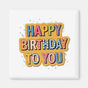 Imán Feliz cumpleaños con patrón