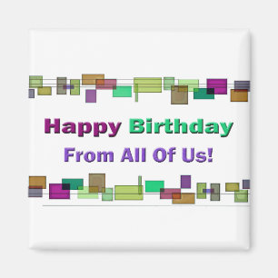 Imán Feliz Cumpleaños De Todos Nosotros