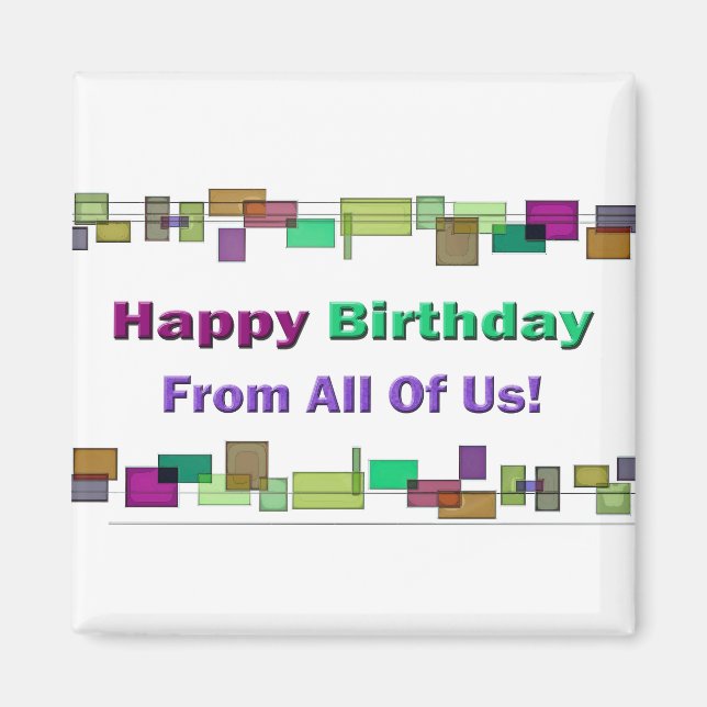 Imán Feliz Cumpleaños De Todos Nosotros (Frente)