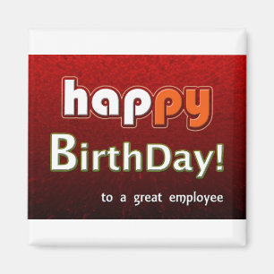 Imán Feliz Cumpleaños De Un Gran Empleado