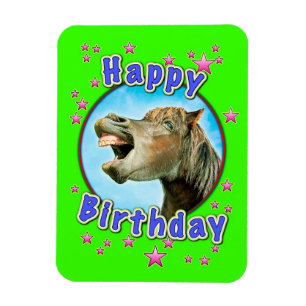 Imán Feliz cumpleaños del caballo de risa