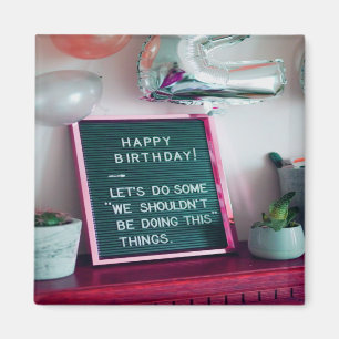 Imán  ¡Feliz cumpleaños! Divertido problema