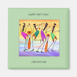 Imán Feliz cumpleaños, expresión de alegría y felicidad