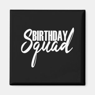 Imán Feliz cumpleaños fiesta de grupo regalo blanco