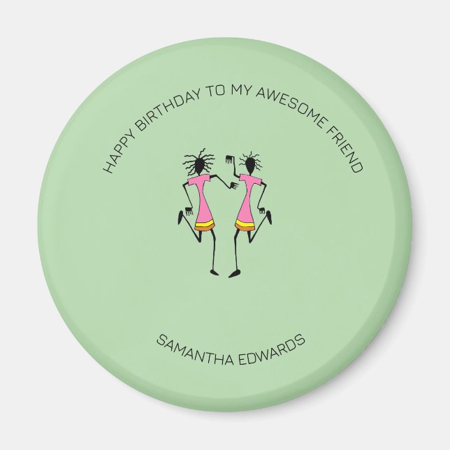 Imán Feliz cumpleaños, Fiesta de la celebración (Frente)