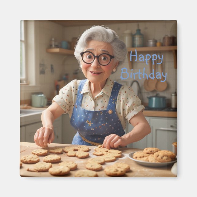 Imán Feliz cumpleaños Gramma (Frente)