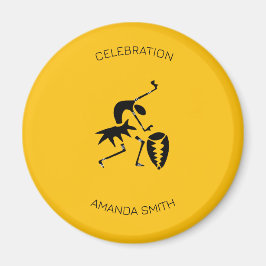 Imán Feliz cumpleaños, increíble bailarina de silueta