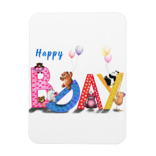 Imán Feliz cumpleaños Magnet Baby Bears Fiesta