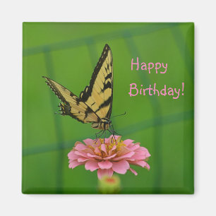 Imán Feliz cumpleaños, mariposa