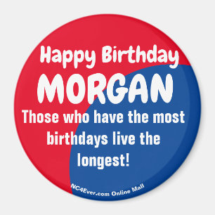 Imán Feliz cumpleaños MORGAN Magnet