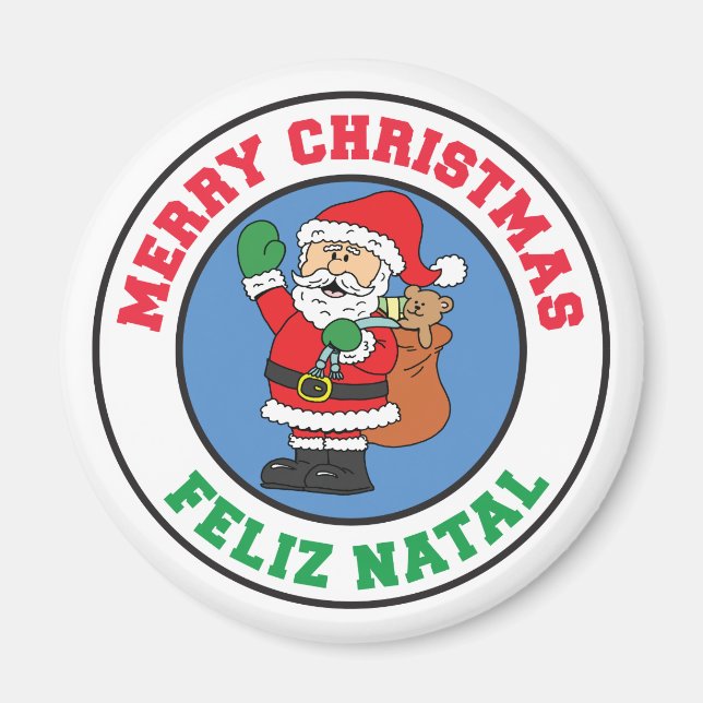 Imán Feliz cumpleaños navidad navideña (Frente)