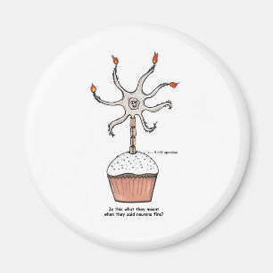 Imán Feliz cumpleaños Neuron Cupcake