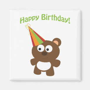 Imán ¡Feliz cumpleaños! Osito