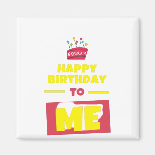 Imán Feliz cumpleaños para mí (Frente)