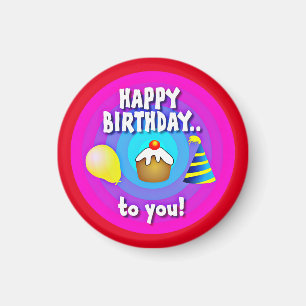 Imán Feliz Cumpleaños Para Tu Círculo Diseño-47555