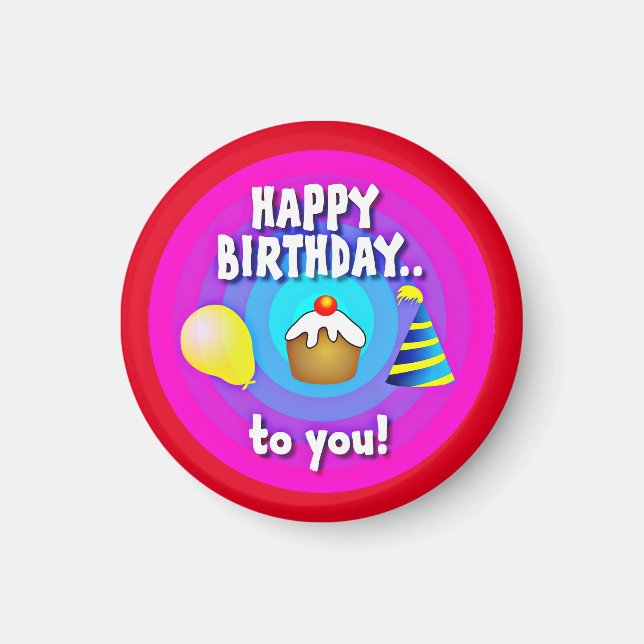 Imán Feliz Cumpleaños Para Tu Círculo Diseño-47555 (Frente)