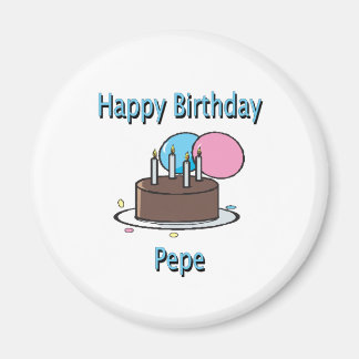 Imán Feliz cumpleaños Pepe, diseño de cumpleaños del ab