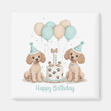 Feliz Cumpleaños Perros Caniche Estándar