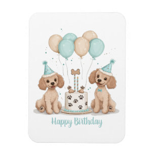 Imán Feliz cumpleaños, perros de cangrejo estándar