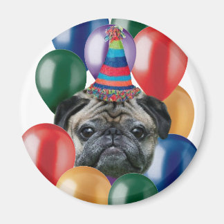Imán Feliz cumpleaños Pug dog Magnet
