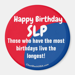 Imán Feliz cumpleaños SLP Refrigerator Magnet
