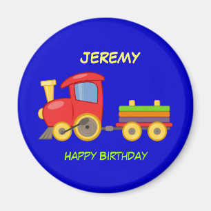 Imán Feliz Cumpleaños, Tren de Juguete, plantilla
