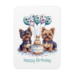 Imán Feliz cumpleaños Yorkie Dog