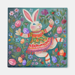 Imán Feliz Danza Conejo de Pascua