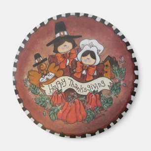 Imán feliz de la acción de gracias