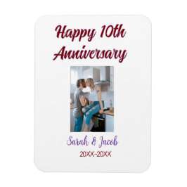 Imán Feliz décimo aniversario foto boda apellido d