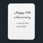 Imán Feliz décimo aniversario simple nombre mínimo de b<br><div class="desc">diseño</div>