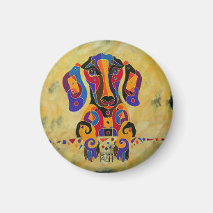 Imán feliz del Dachshund