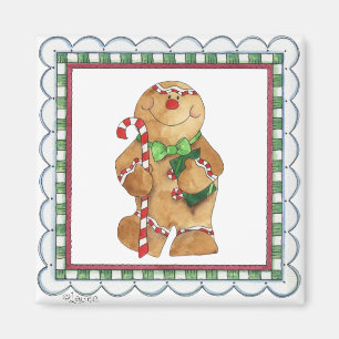 Imán feliz del hombre de pan de jengibre