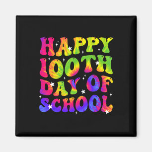 Imán Feliz Día 100 de Enseñanza de Estudiantes Escolare