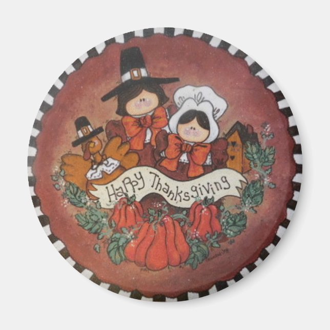 Imán Feliz Día de Acción de Gracias (Frente)