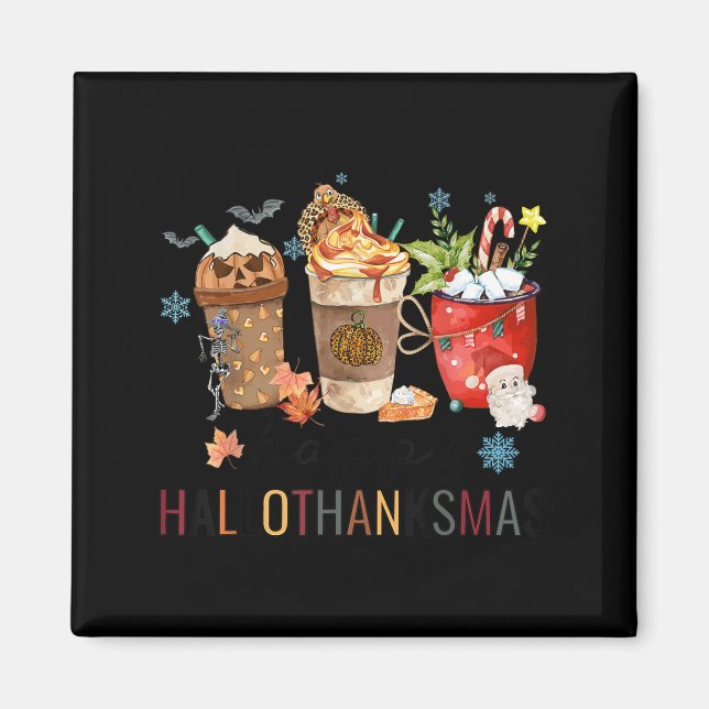 Imán Feliz Día de Acción de Gracias de Hallothanksmas (Frente)