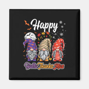 Imán Feliz Día de Acción de Gracias Hallothanksmas Gnom