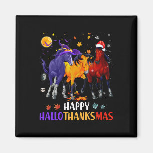 Imán Feliz Día de Acción de Gracias Hallothanksmas Hors